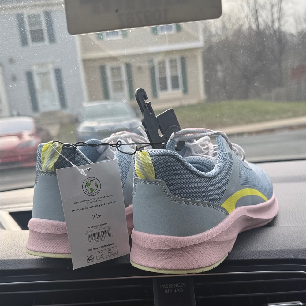 Stylish Kids Sneakers in Blue, Pink, and Yellow